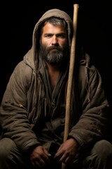Portrait of a Man with a Staff