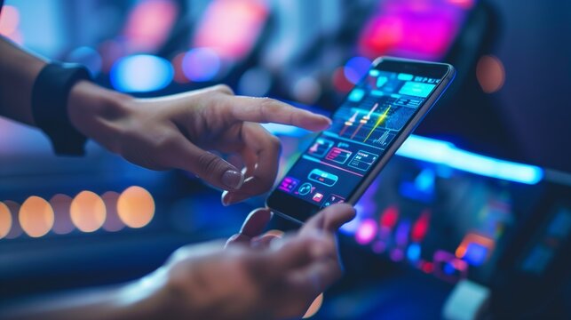 a person using a fitness app to create a personalized workout routine.