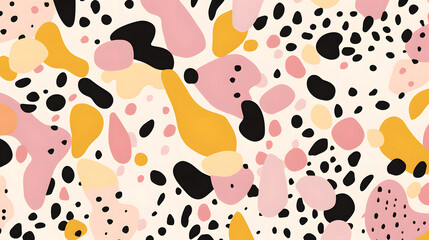 Fototapeta premium Digital retro hand drawn terrazzo pattern texture graphic poster background