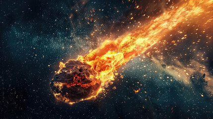 Dramatic Explosion of a Fiery Asteroid