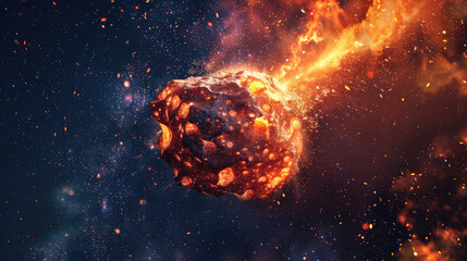 Dramatic Explosion of a Fiery Asteroid