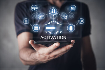Concept of Activation. Business. Internet. Technology