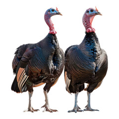 Turkeys isolated on transparent background