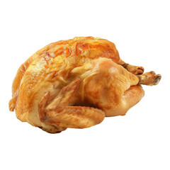 Whole chicken roast isolated on transparent background