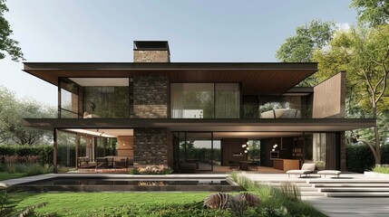 Fototapeta premium Modern House Exterior Design