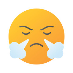 Have a look at this creative icon of frustrated emoji, trendy style vector