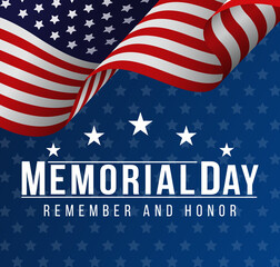 Memorial Day USA Flag Background