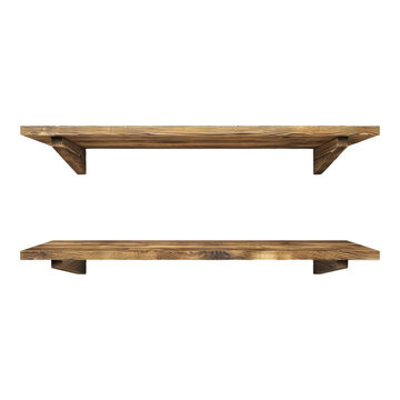 recommend clip art: Wooden shelves isolated on transparent background