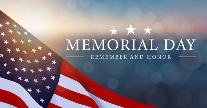 Memorial Day USA Flag Background