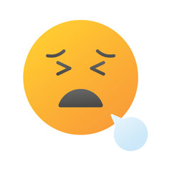 Unique and premium vector of tired emoji, editable icon