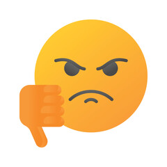 Disgusted emoji vector design, customizable unique vector