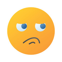 Disgusted emoji vector design, customizable unique vector