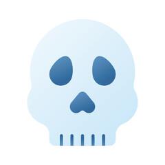 Skull vector design, spooky icon in modern style