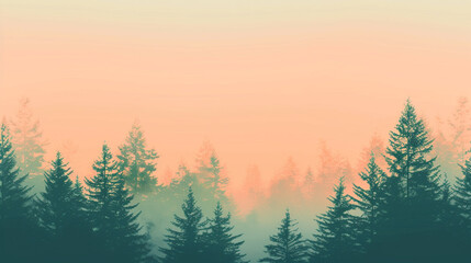 soft pastel gradient of forest green and peach, ideal for an elegant abstract background