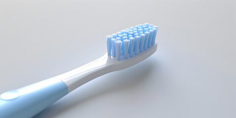    Close up of a blue electric toothbrush isolated on white transparent background  

 