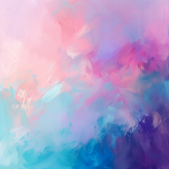 Fototapeta na wymiar Beautiful Painting Strokes Purple Blue Teal Pink Background Digital Illustration for Social Media Quotes