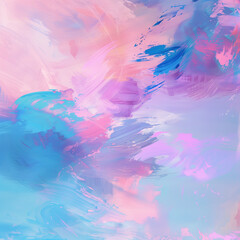Beautiful Paint Dramatic Strokes Purple Blue Teal Pink Background Digital Illustration 