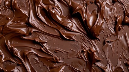 Chocolate background. Melted chocolate surface. World Chocolate Day concept. Sweet chocolates...