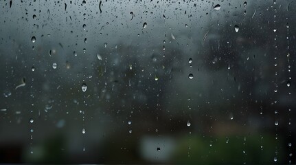 Rain drops on window , rainy day.generative.ai