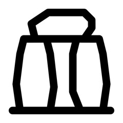 stone henge building line icon