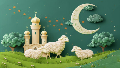bakraeid celebration for muslim festival generated by AI