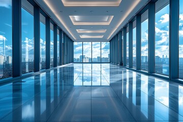 Empty Modern Office lured Background