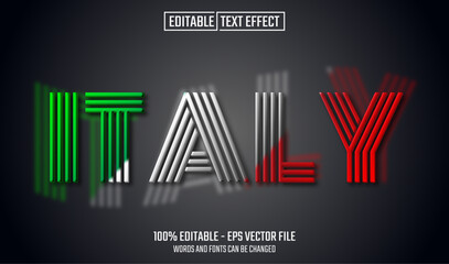 italy editable text effect