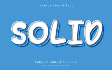 Solid light background text effect. Editable text effect