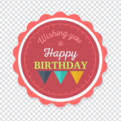 Collection colored birthday label vector design in eps 10