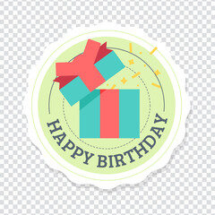 Collection colored birthday label vector design in eps 10