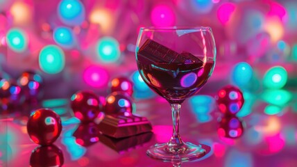 World Chocolate Day concept. Sweet chocolates perfect for valentines day background.
