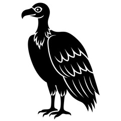 Vulture silhouette vector illustration isolated on a white background.