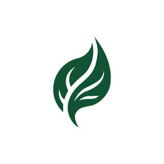 Leaf Icon Logo Vector Illustration 