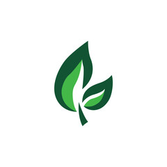 Leaf Icon Logo Vector Illustration 
