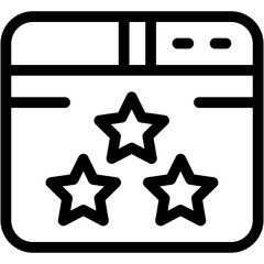 Vector Icon Rank, rating, star, website