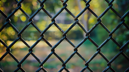 Fototapeta premium Close-up of Grille Metal Fence Pattern