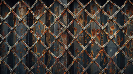Fototapeta premium Close-up of Grille Metal Fence Pattern
