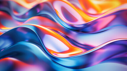 Abstract smooth colored material waves