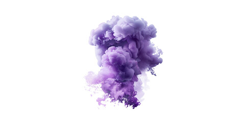 Fototapeta premium purple smoke cloud, png style illustration on white background
