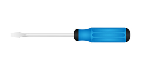 Vector illustration of screwdriver tool on transparent background