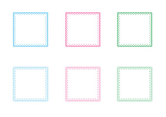 ガーリーな四角フレームセット