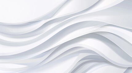Obraz premium High-resolution crisp white minimal wave vector design.