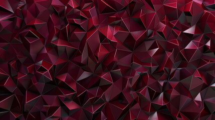 Naklejka premium Burgundy Red Polygonal Geometric Design