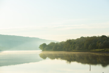 Landscape with beautiful nature in the village in the Republic of Moldova. Country life in Eastern Europe.