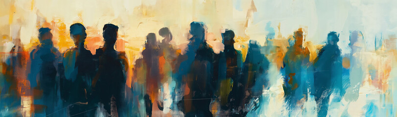 Abstract image of group of people - Powered by Adobe