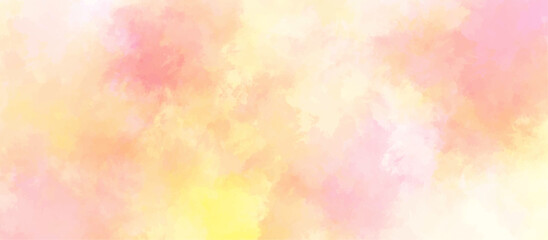 abstract watercolor background .watercolor background with pink and yellow color. Fantasy light red, pink shades watercolor background. subtle watercolor pink yellow gradient illustration. 