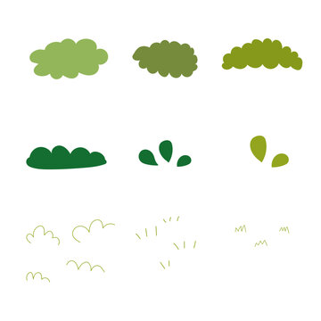 grass green illust simple drawing vector