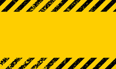 yellow and black diagonal stripes background for warning, caution signs - 1 with yellow grunge design