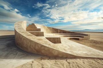 Gazing downward, witness the marriage of sand and geometry, as the landscape unfolds into a symphony of mathematical proportions.