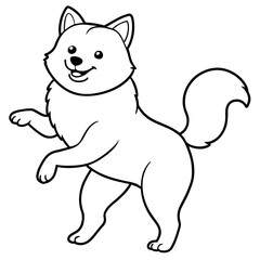 Obraz premium Dog Coloring Book Vector Art illustration (5)